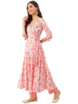 Elevate Your Style with Pink Chanderi 3 Piece Set